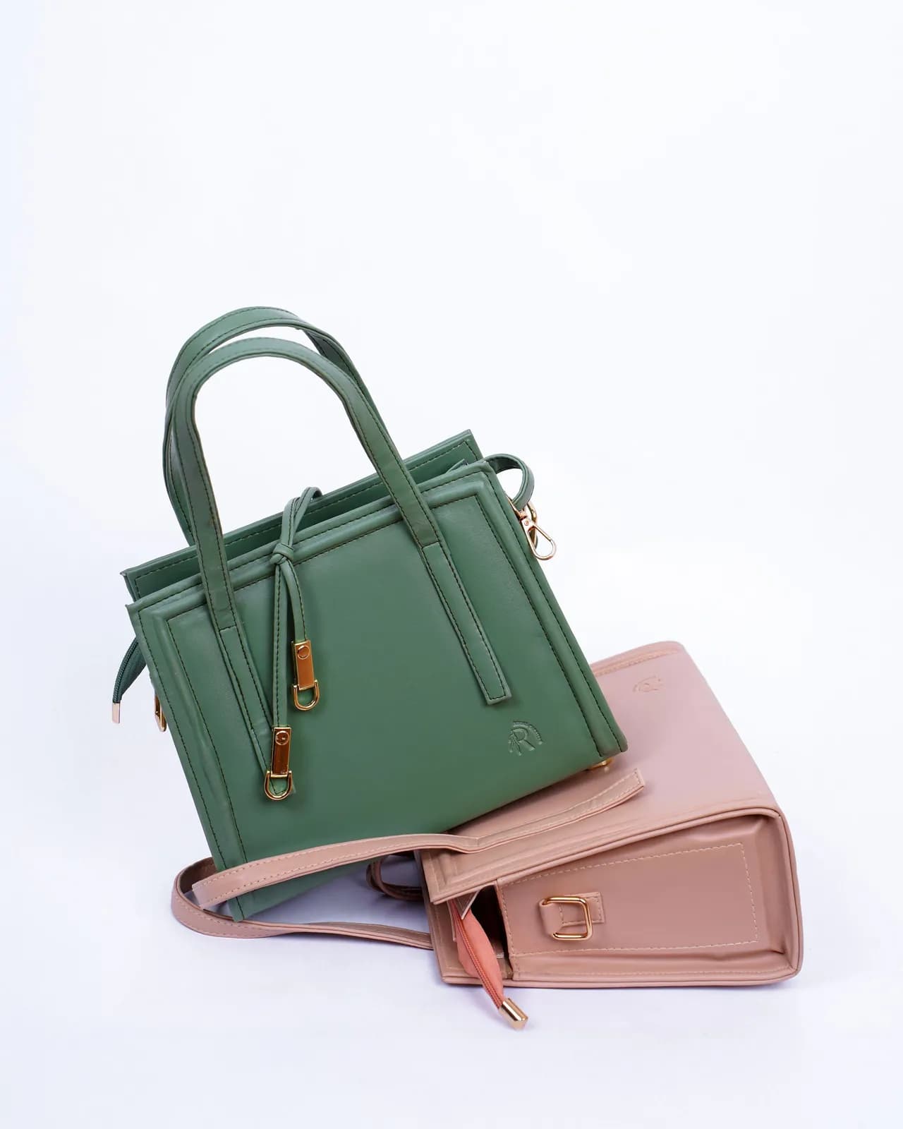 Bolsa Couro Verde, cor verde
